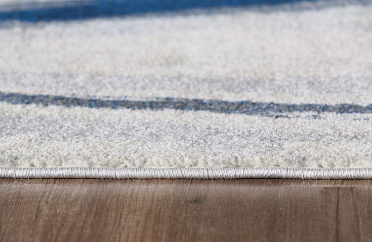 3’ x 5’ Navy Ivory Abstract Strokes Modern Area Rug