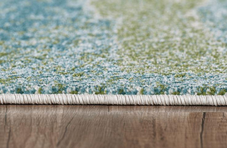 5’ x 8’ Blue Sage Impressionistic Ocean Area Rug