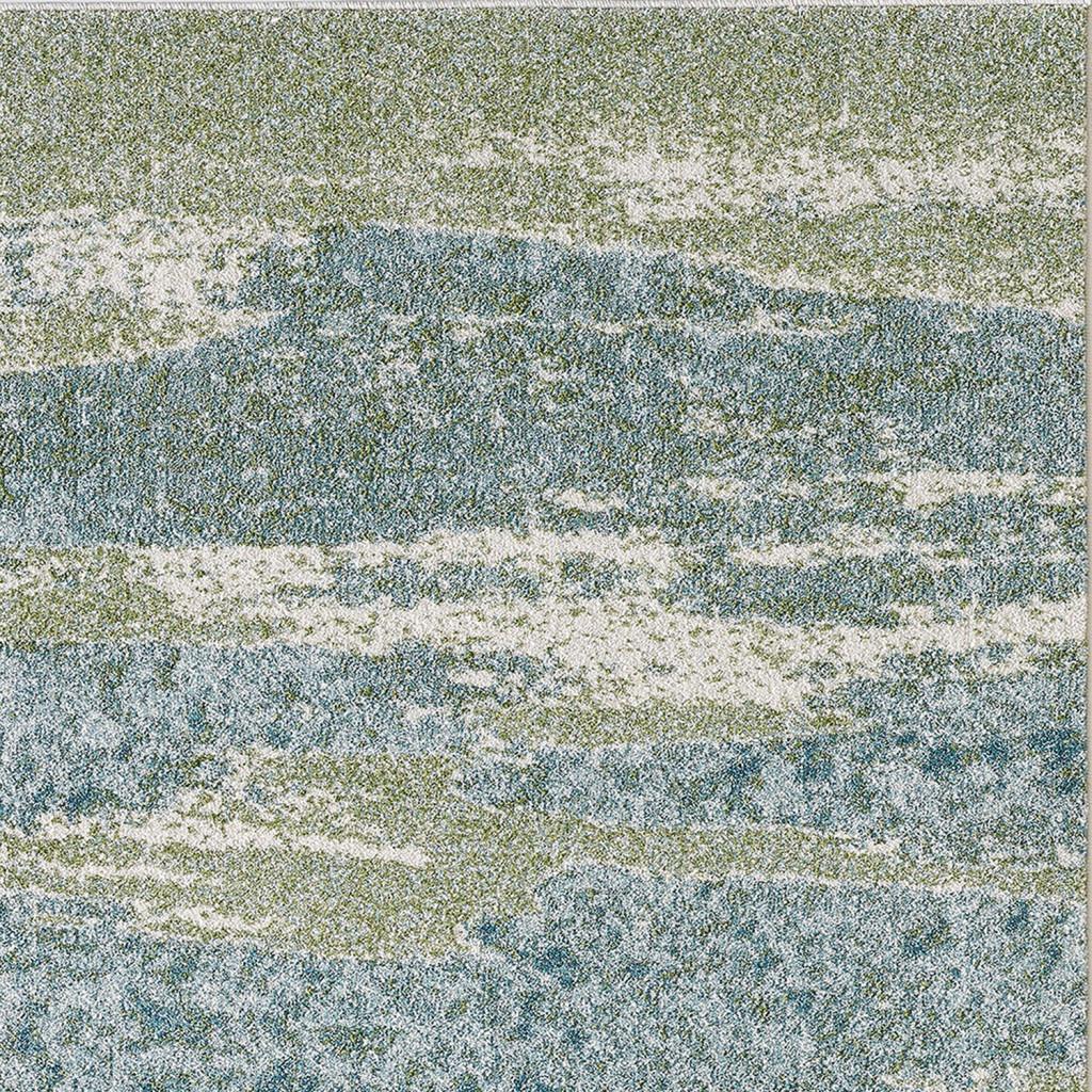 8’ x 11’ Blue Sage Impressionistic Ocean Area Rug