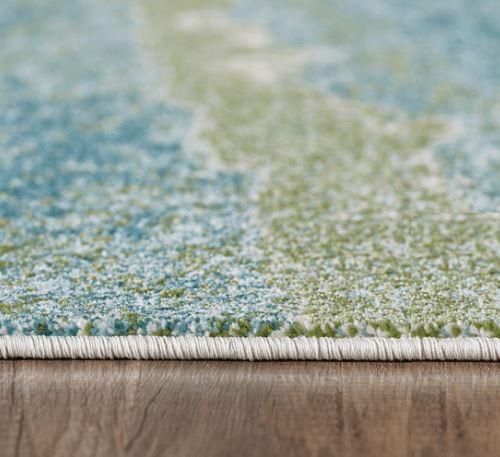 8’ x 11’ Blue Sage Impressionistic Ocean Area Rug