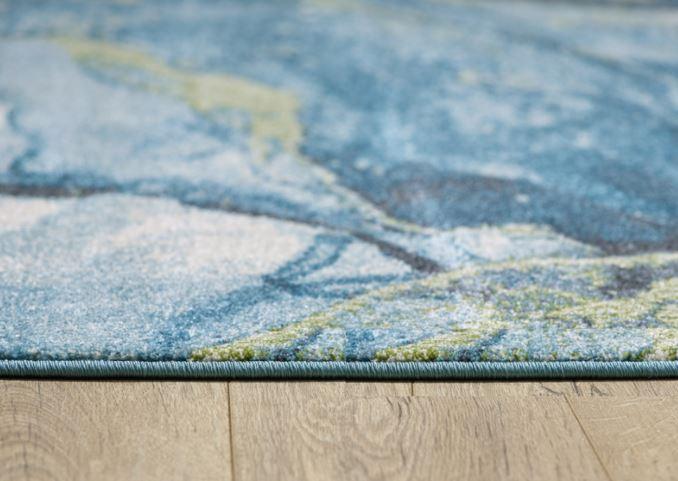 3’ x 5’ Blue Sage Abstract Stone Modern Area Rug