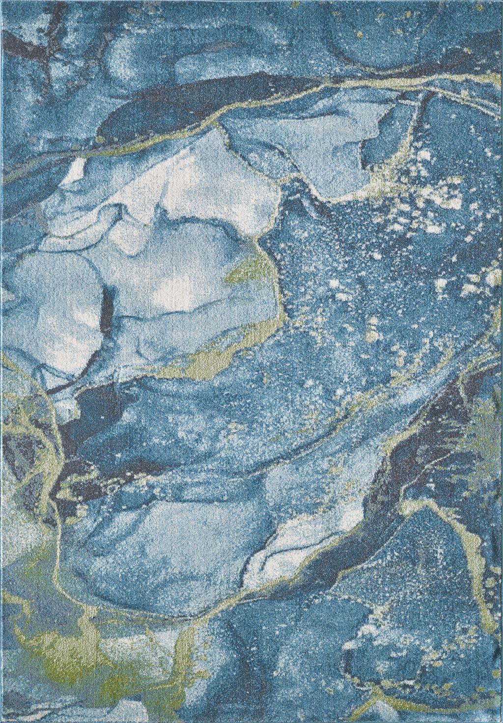 8’ x 11’ Blue Sage Abstract Stone Modern Area Rug