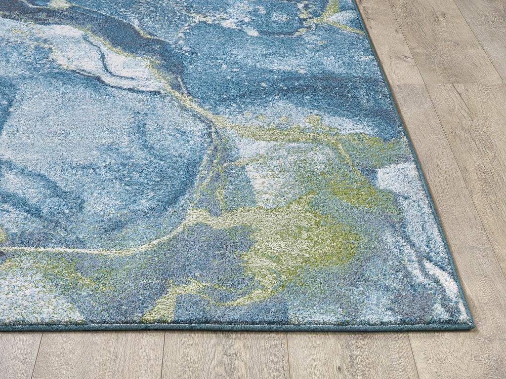 8’ x 11’ Blue Sage Abstract Stone Modern Area Rug