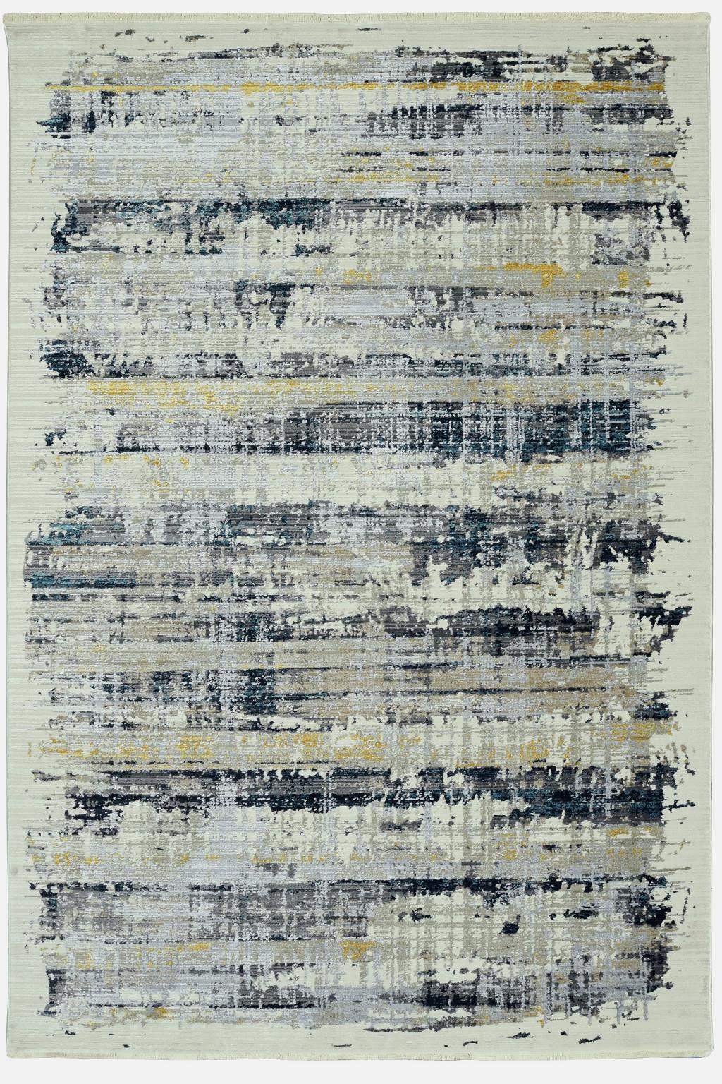 9’ x 13’ Blue White Distressed Traditional Area Rug