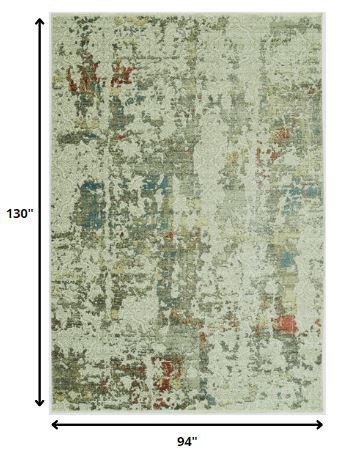 8’ x 11’ Sage Ivory Weathered Vintage Area Rug Default Title