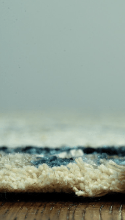 4’ x 6’ Blue Ivory Abstract Striped Area Rug Default Title