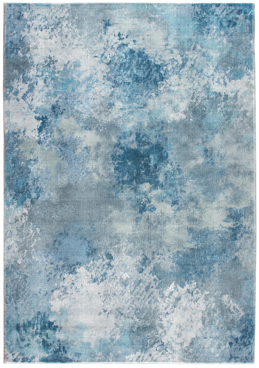 6’ x 9’ Blue White Abstract Sky Area Rug
