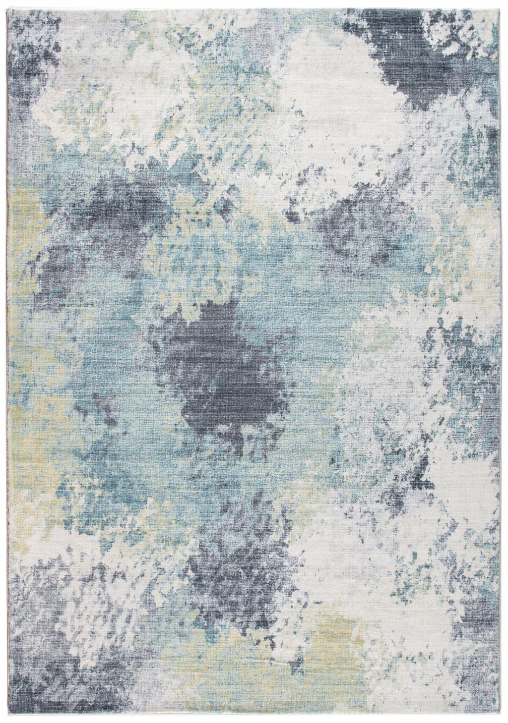 8’ x 10’ Blue Yellow Abstract Sky Area Rug