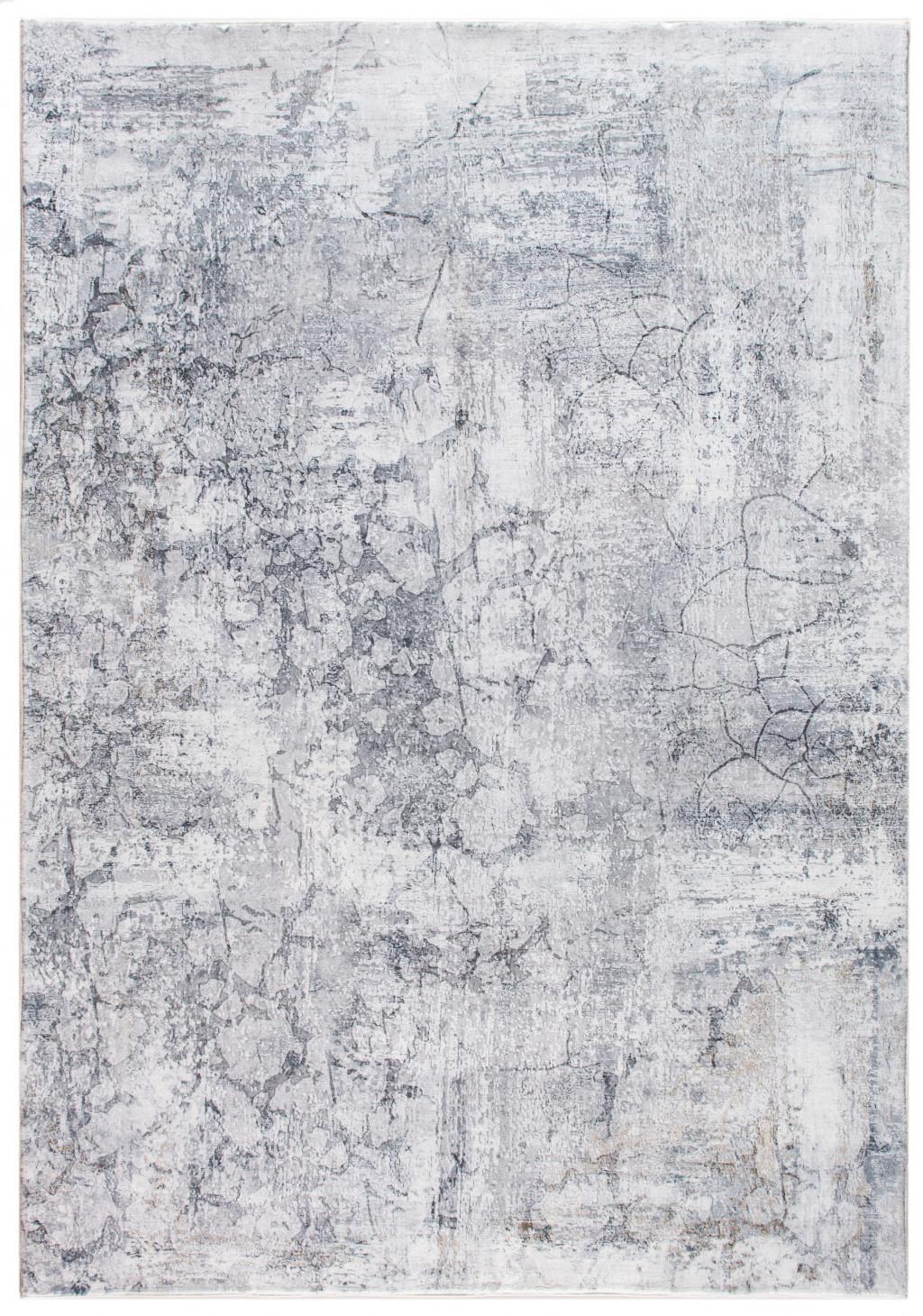 6’ x 9’ Gray Distressed Marble Area Rug