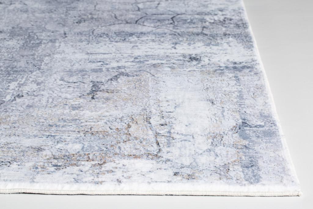 6’ x 9’ Gray Distressed Marble Area Rug