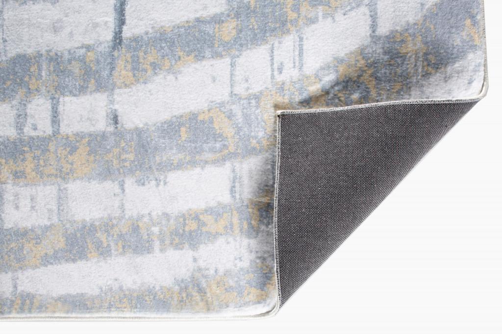 8’ x 10’ Gray Distressed Steps Abstract Area Rug
