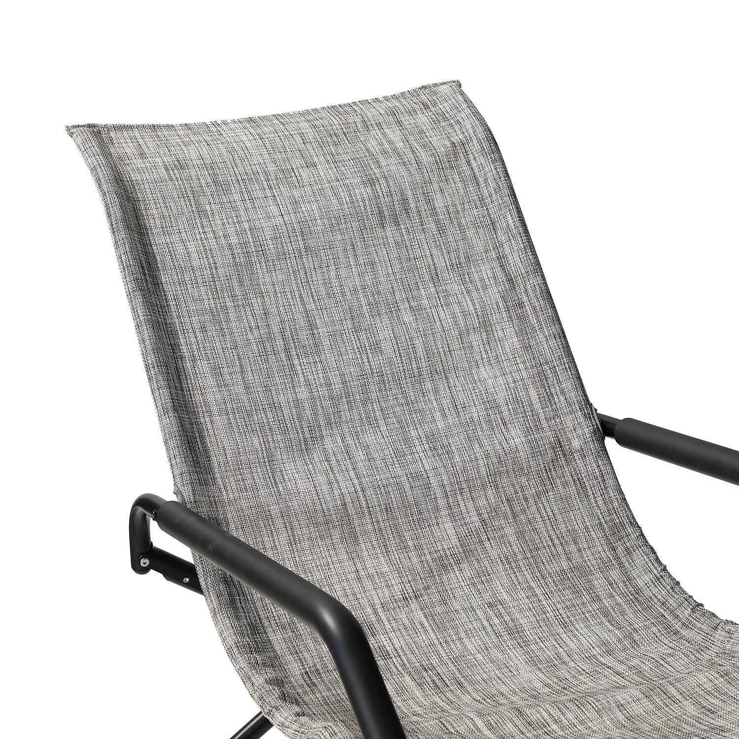 Charcoal Outdoor Reclining Chaise Lounge