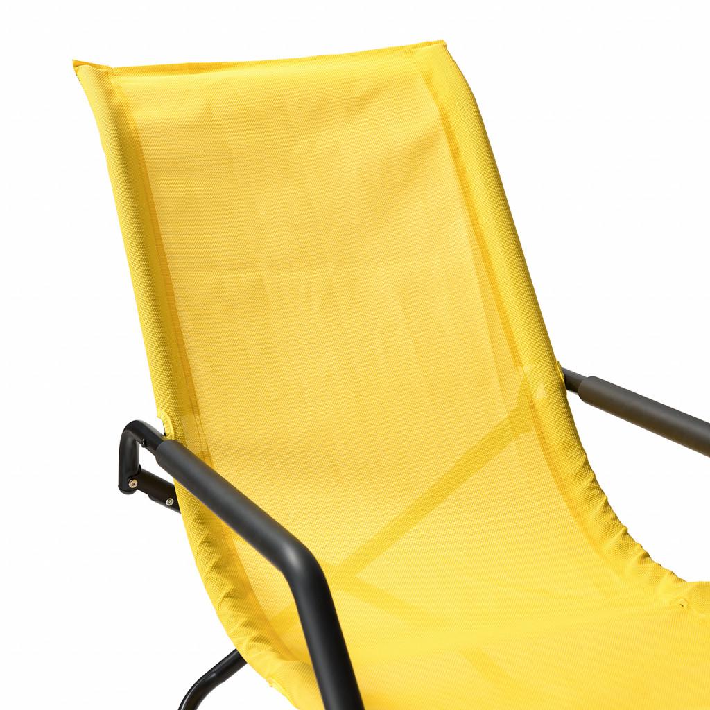 Yellow Outdoor Reclining Chaise Lounge