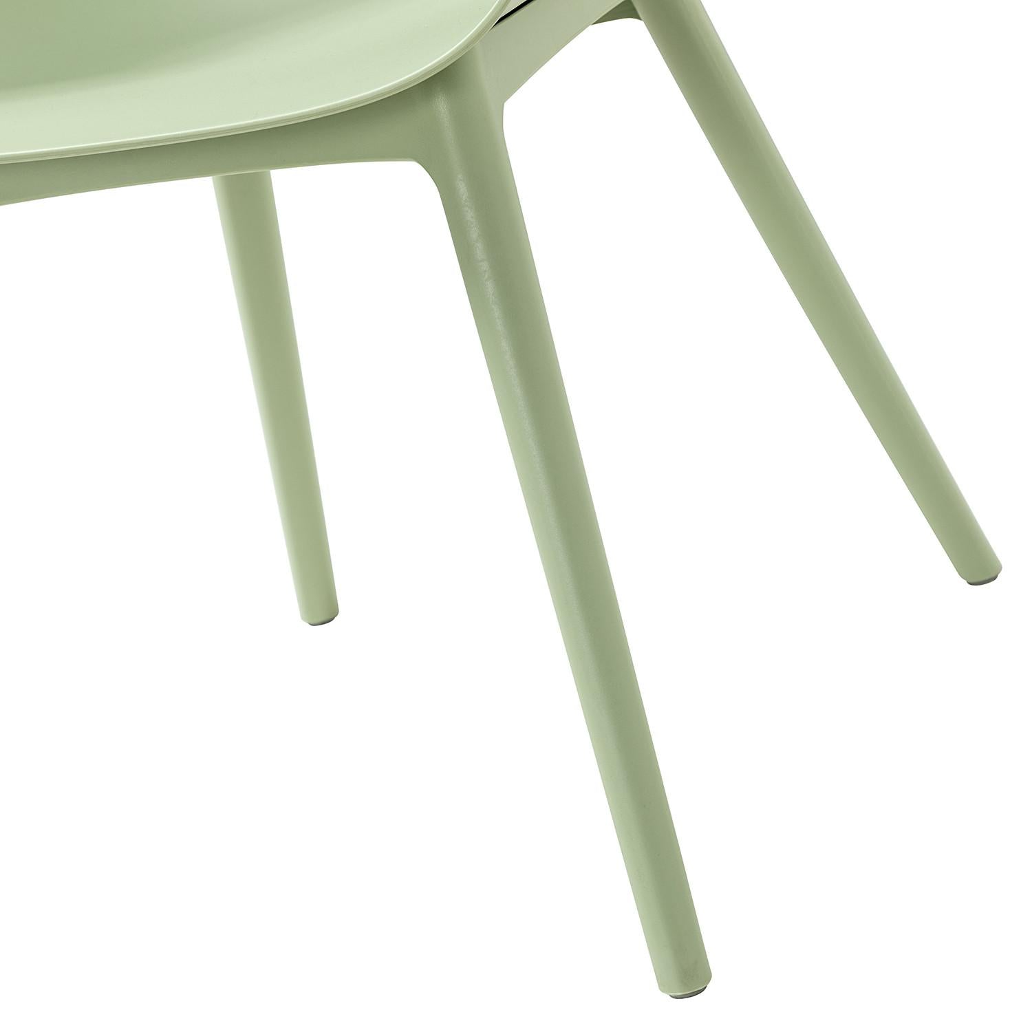 Solid Pale Green Contempo Outdoor Chairs and Table Set