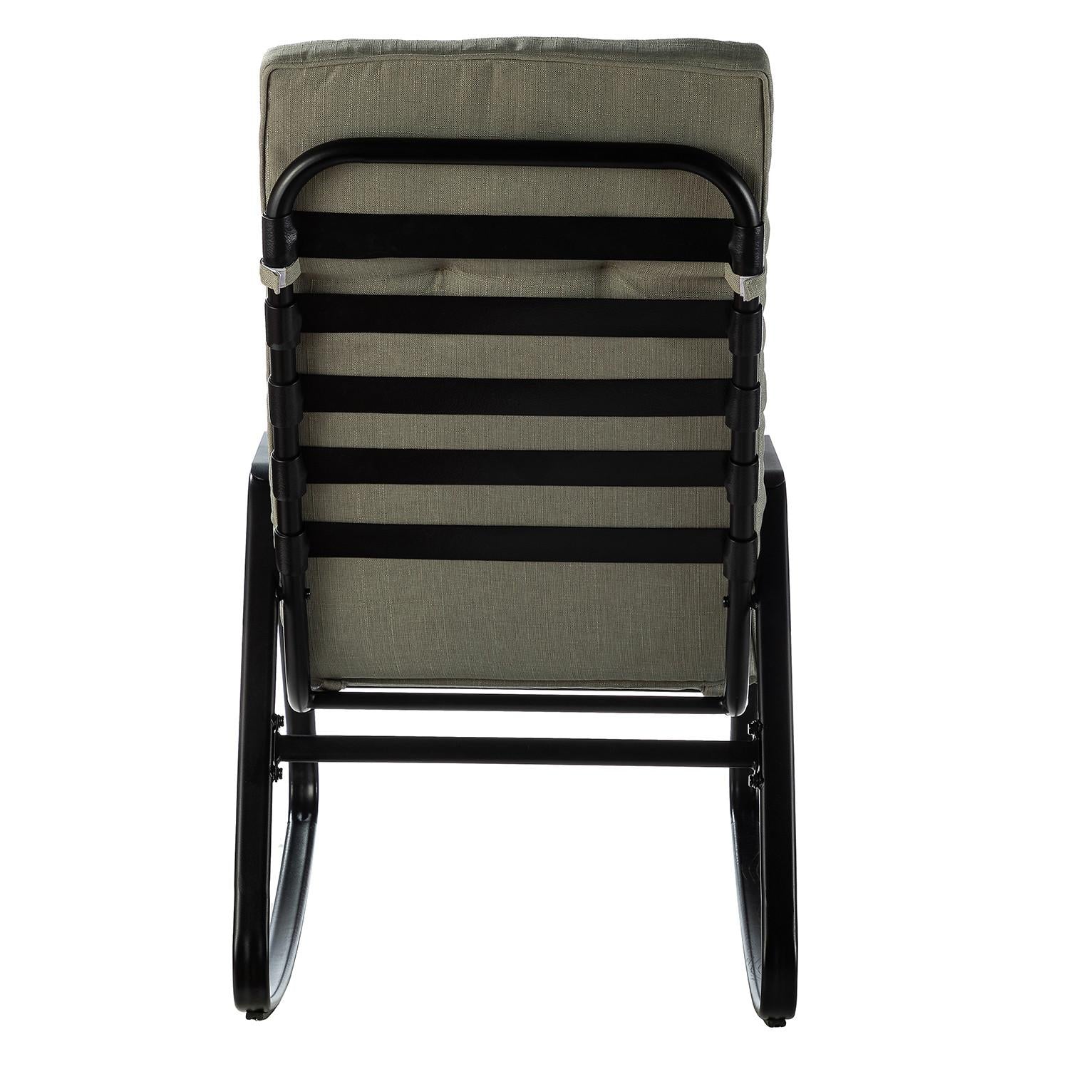 Dark Grey Outdoor Rocking Chair and Table Set