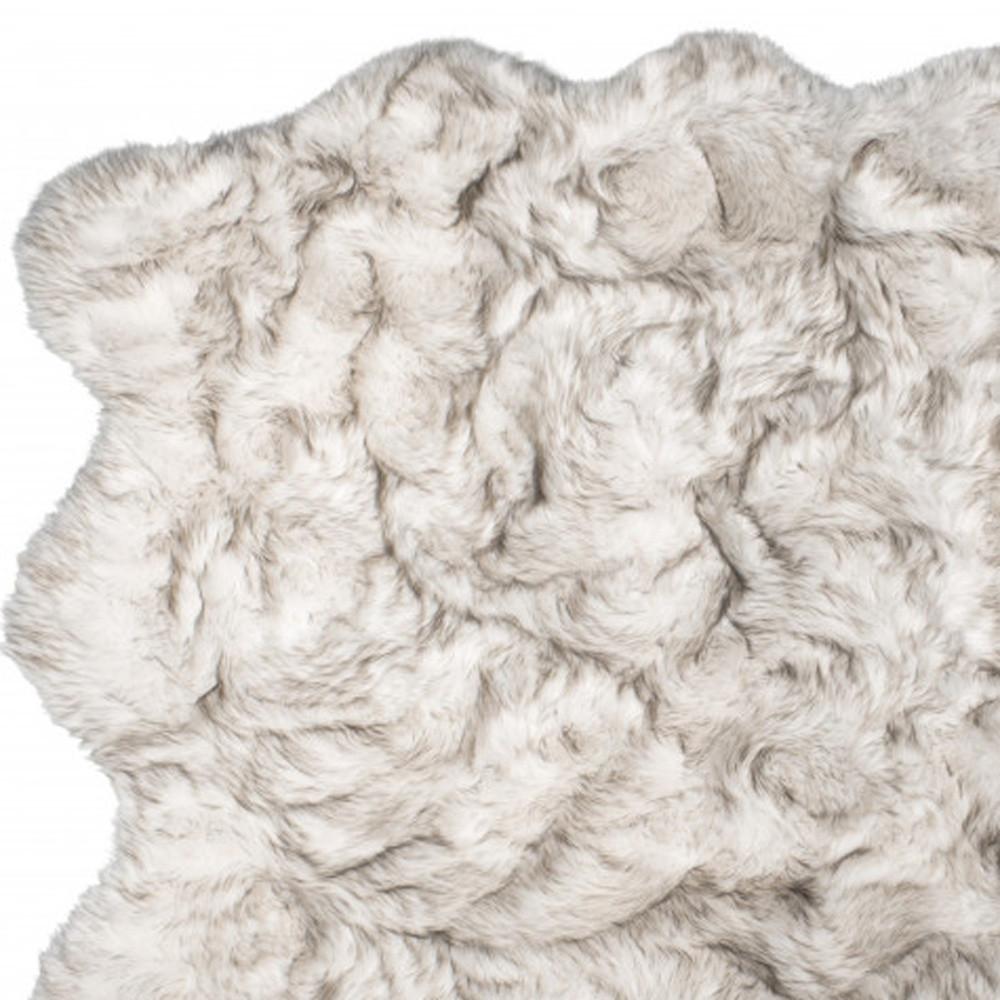 5' X 6' Chocolate Ombre Faux Sheepskin Non Skid Area Rug Default Title