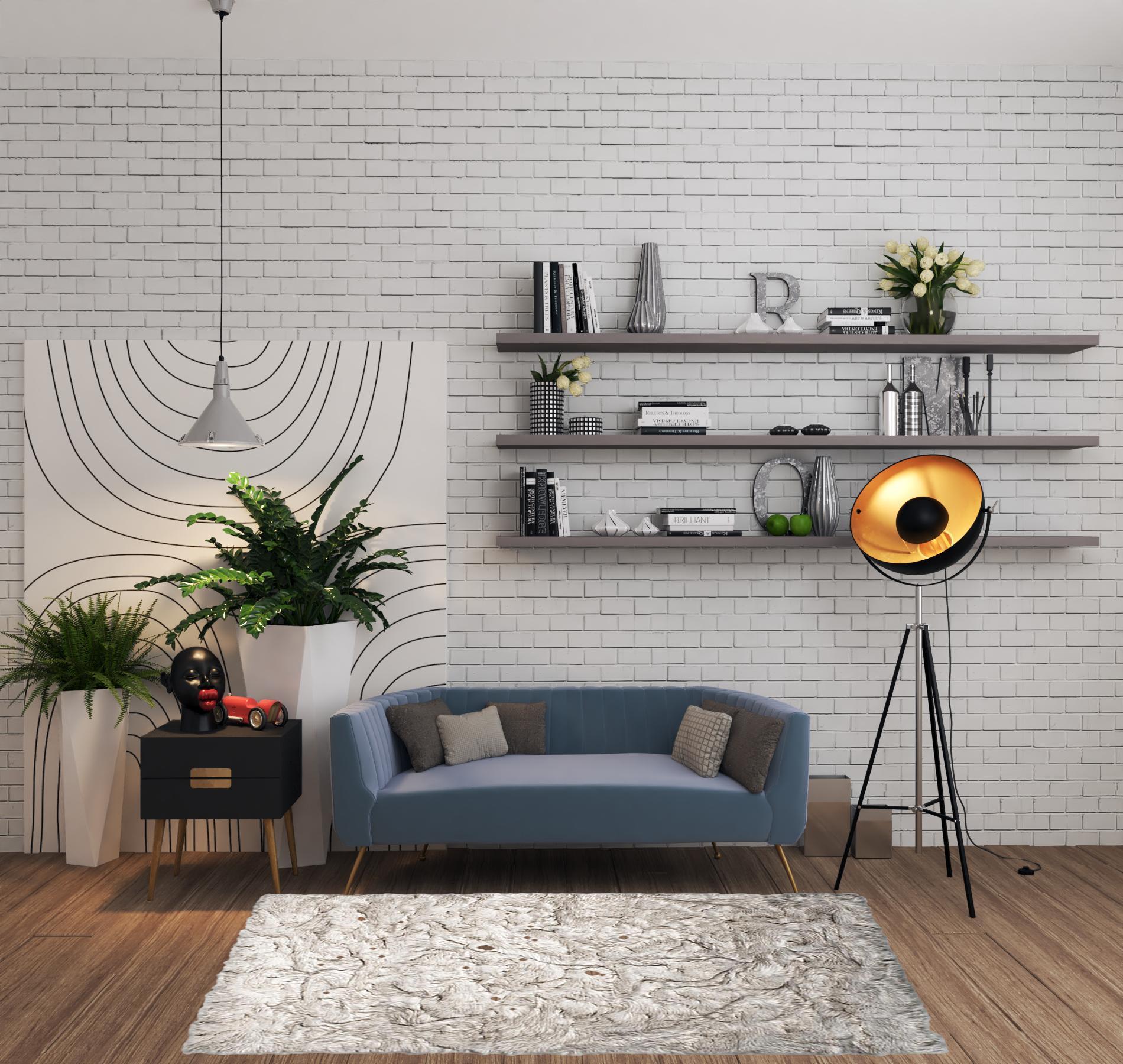 5' X 8' Chocolate Faux Fur Ombre Non Skid Area Rug