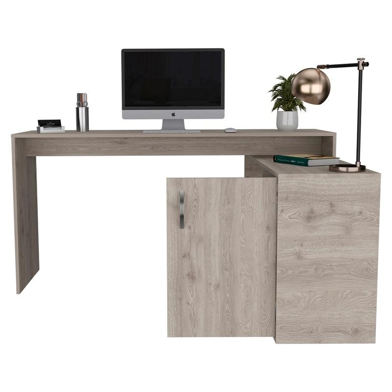 Contemporary and Professional Light Grey Home Office Desk