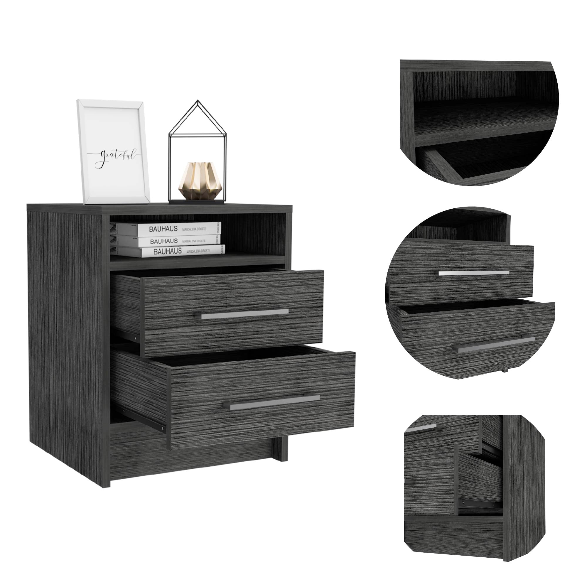 Sophisticated and Stylish Smokey Oak Nightstand