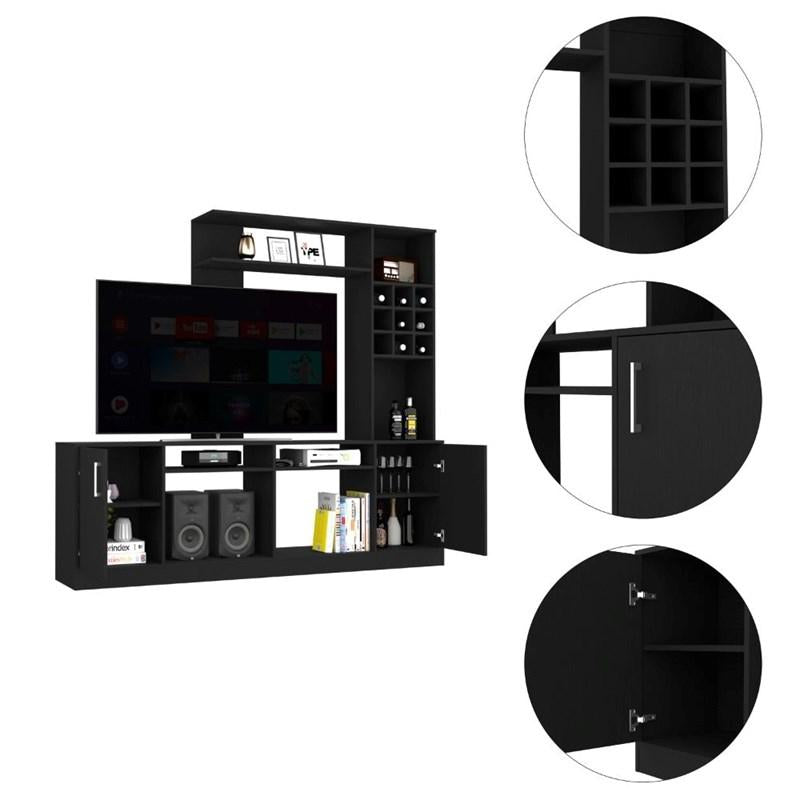 Stylish Black  Television Entertainment Center