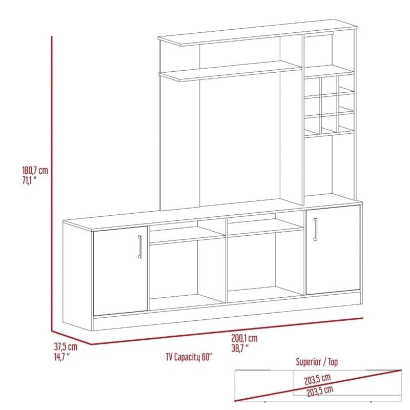 Stylish Black  Television Entertainment Center