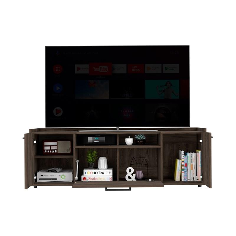 Stylish and Rich Dark Walnut Television Stand