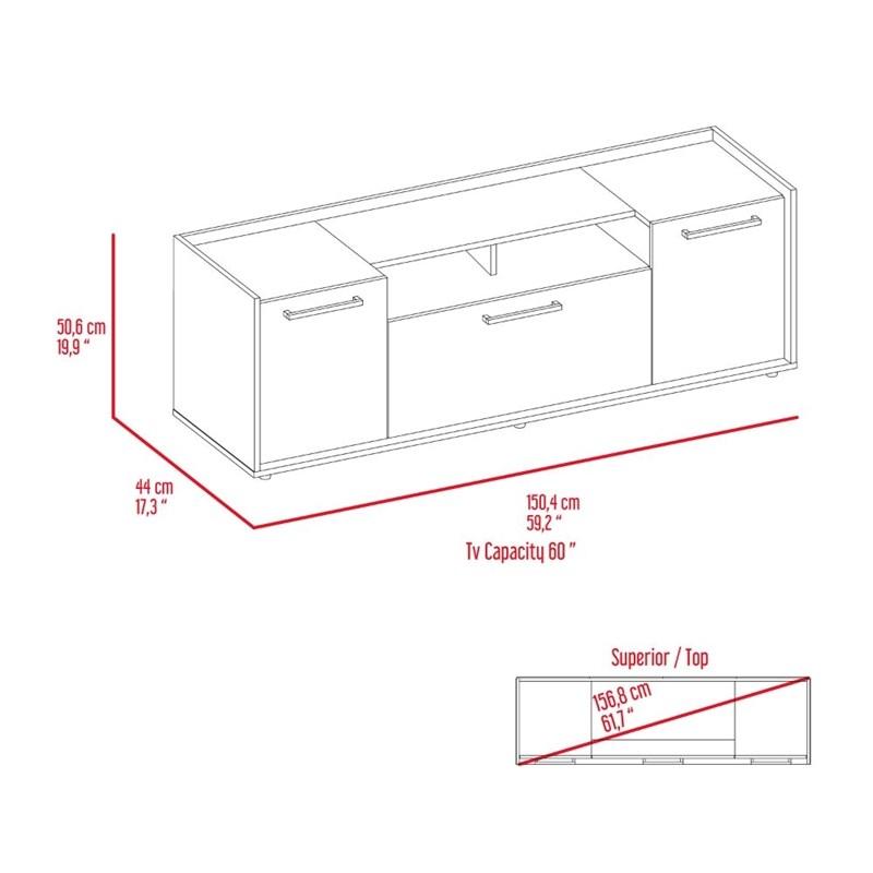 Stylish and Rich Dark Walnut Television Stand