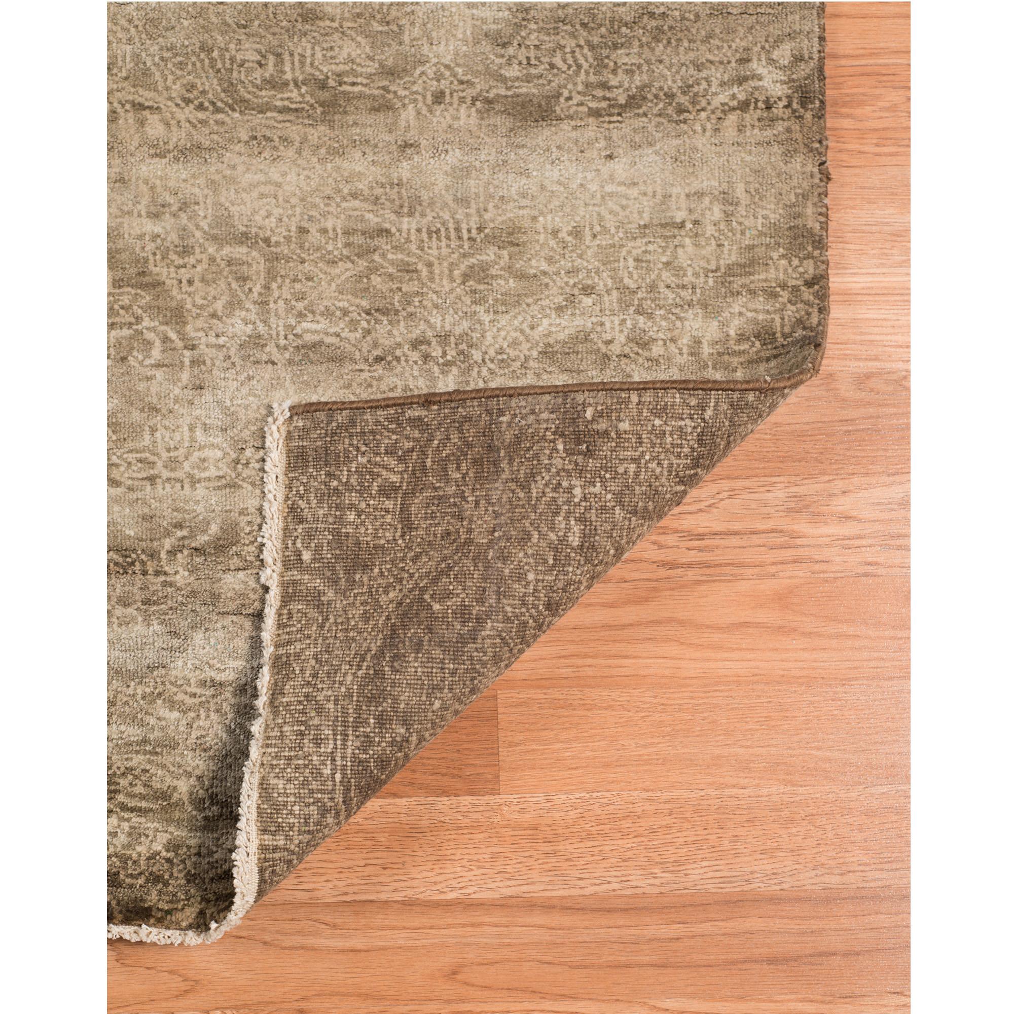8' X 10' Ombre Brown Distressed Paisley Handmade Area Rug