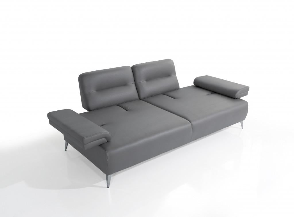 Convertible Leather Sofa Metal