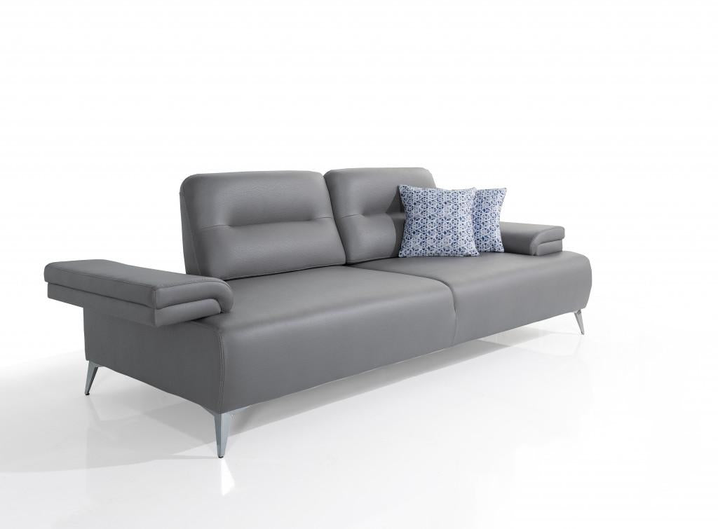 Convertible Leather Sofa Metal