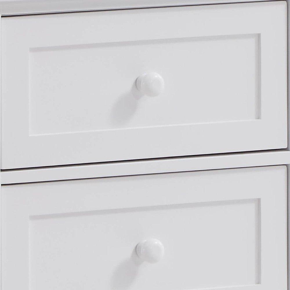 39" White Manufactured Wood Six Drawer Standard Dresser Default Title