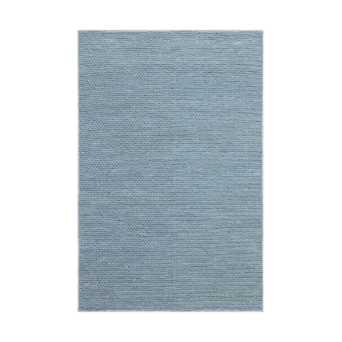 4' X 6' Light Blue Wool Handmade Stain Resistant Area Rug Default Title
