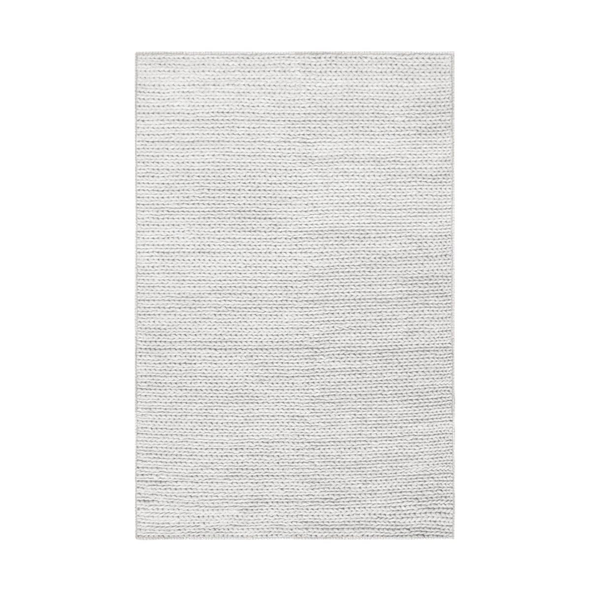 5' X 8' Light Grey Wool Handmade Stain Resistant Area Rug