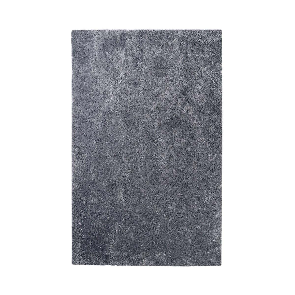 4' X 6' Grey Shag Stain Resistant Area Rug Default Title