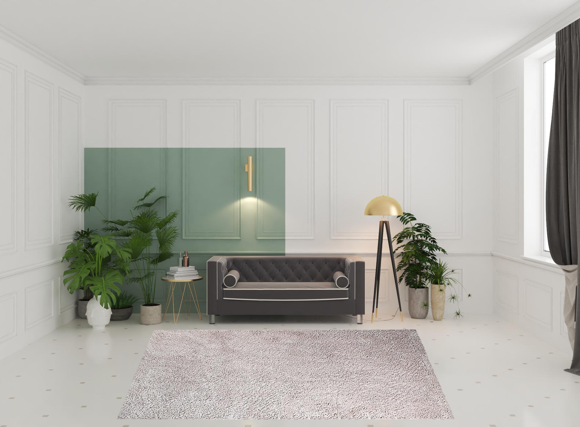 8' X 10' Beige Shag Stain Resistant Area Rug