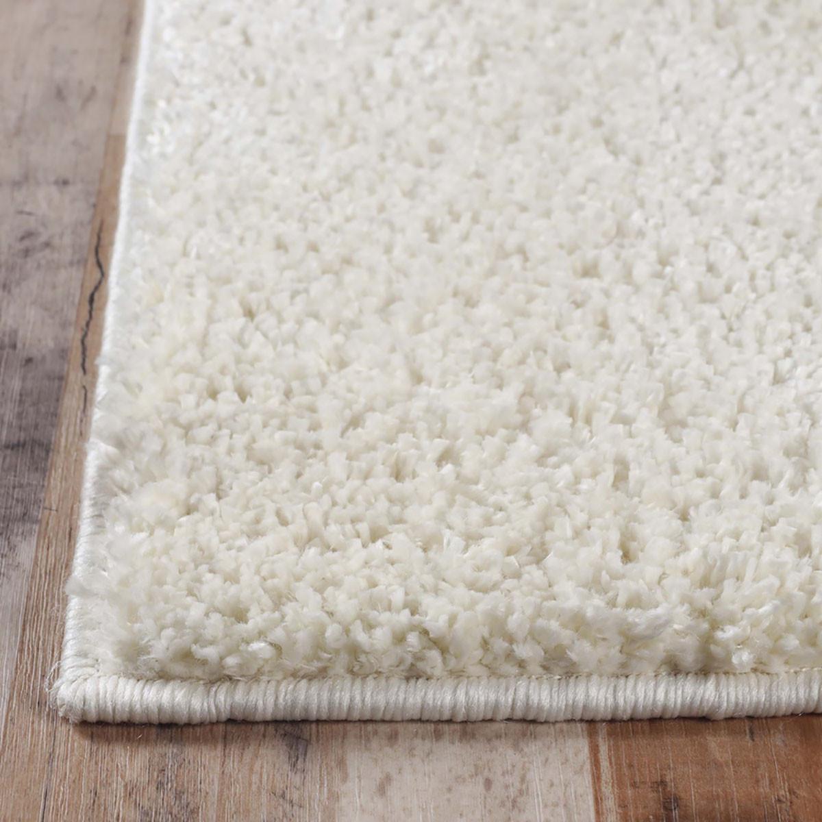 8' X 10' Ivory Shag Stain Resistant Area Rug Default Title