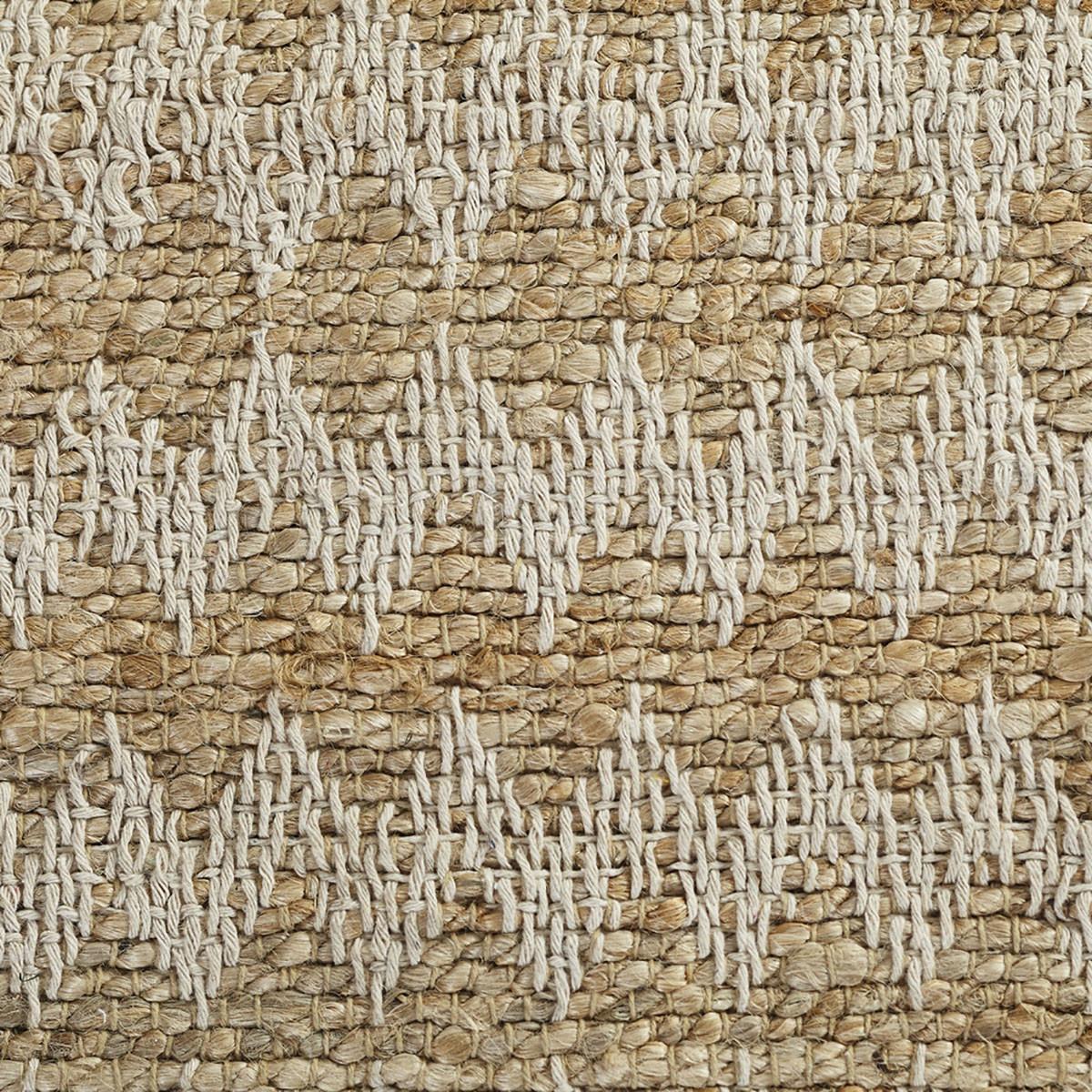 2' X 3' Cream Chevron Hand Woven Stain Resistant Area Rug With Fringe