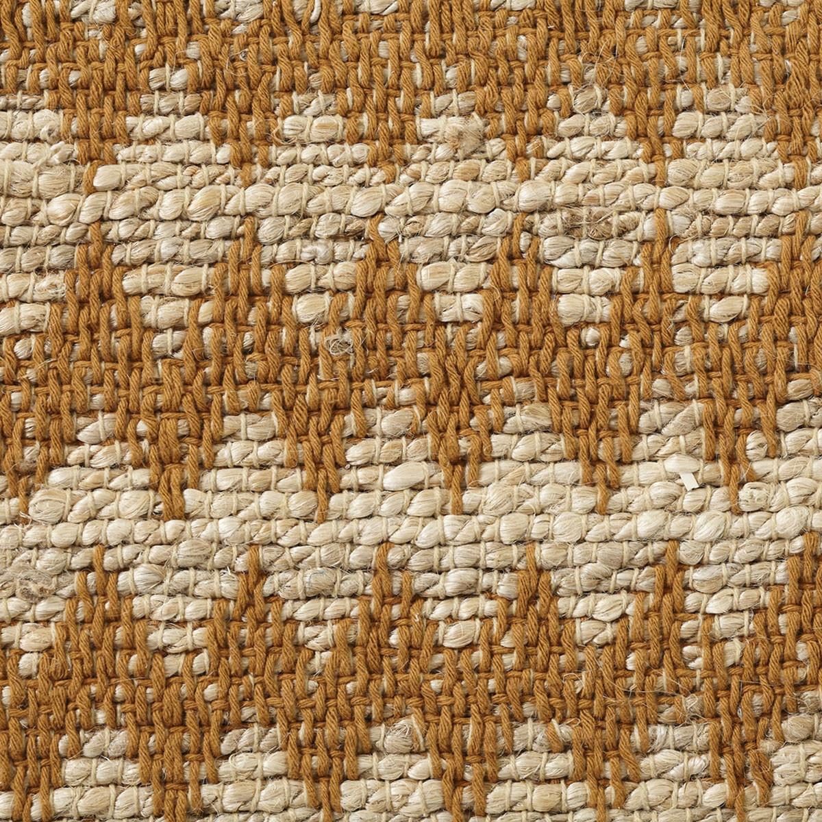 5' X 8' Gold Chevron Hand Woven Stain Resistant Area Rug With Fringe