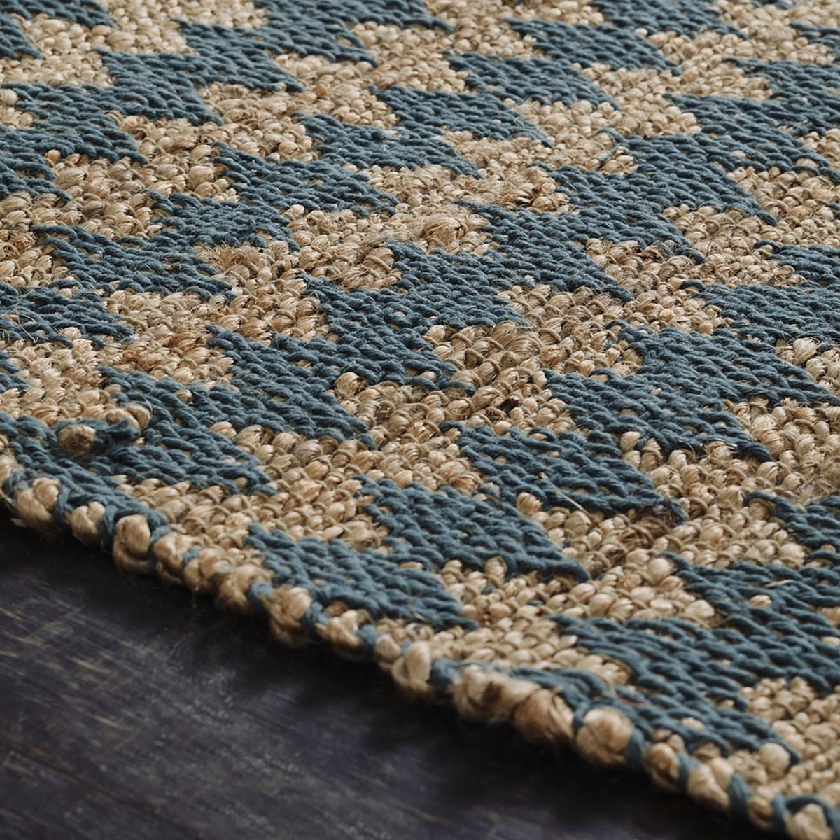 8' X 10' Teal Chevron Hand Woven Stain Resistant Area Rug With Fringe