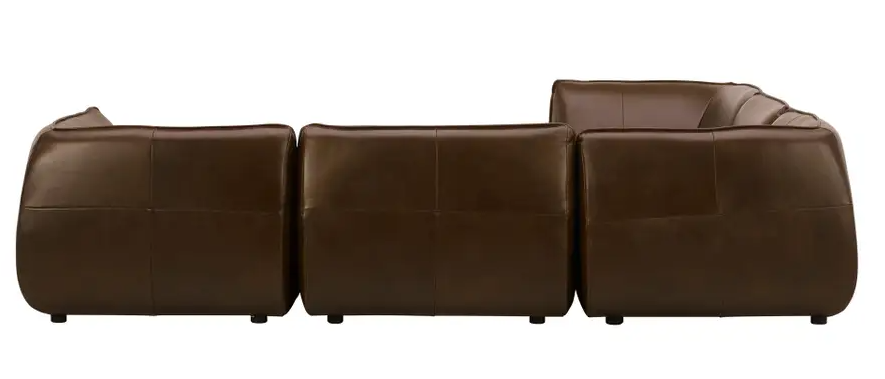 Zeppelin Classic L Modular Leather Sectional - Toasted Hickory