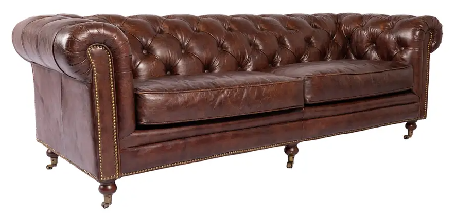 Birmingham Sofa Dark Brown Leather