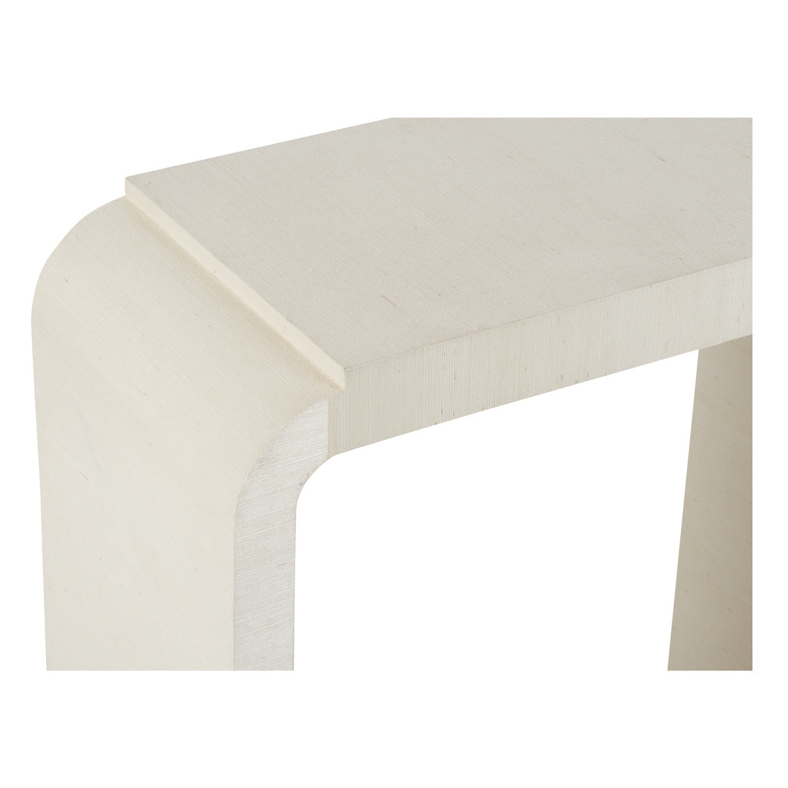 Notched Waterfall Console - Grasscloth