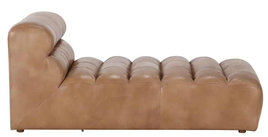 Ramsay Leather Chaise - Tan