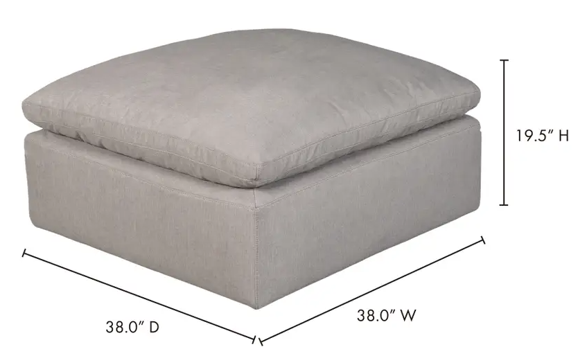 Terra Condo Ottoman - Light Grey