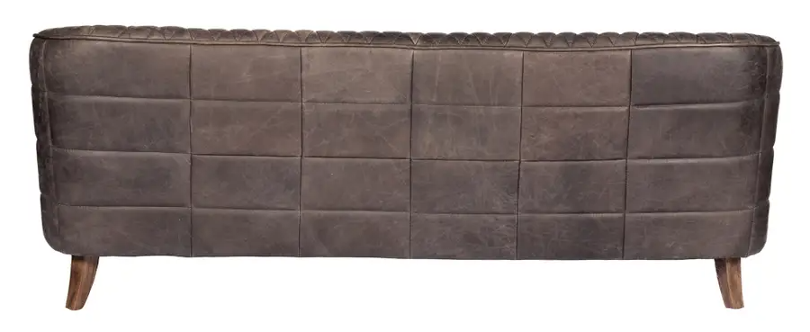 Magdelan Leather Sofa - Ebony