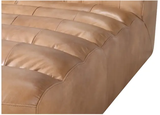 Ramsay Leather Chaise - Tan